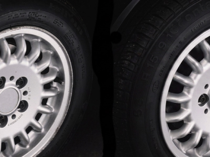Damaged alloy wheel before repair