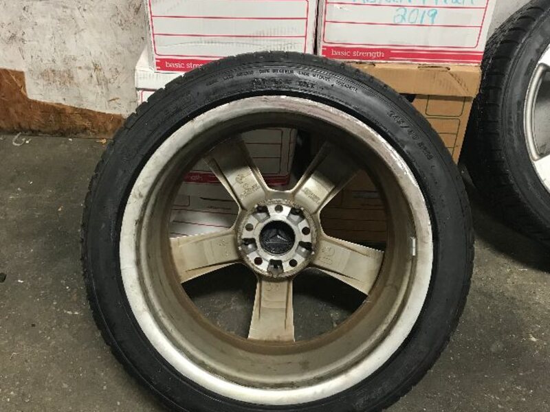 Same wheel straightened true and remounted